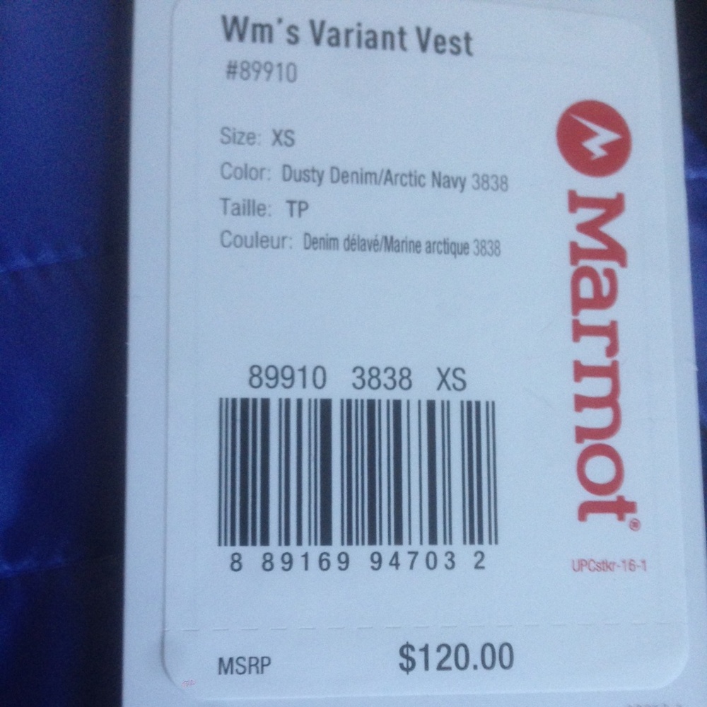 Marmot Women's Variant Athletic Sport Vest Size XS - Picture 8 of 8